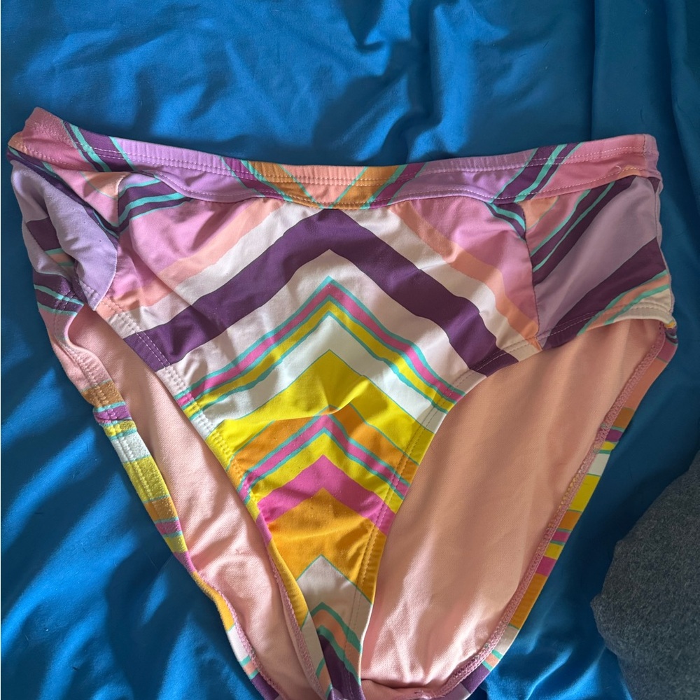 Colorful Striped Bikini Bottom